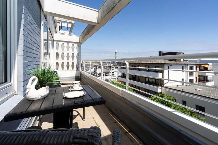Ganze Wohnung, Modernes und zentrales 3-Zimmer App. mit Balkon, Wlan. Haustiere erlaubt. in Westerland, Sylt (Gemeinde)