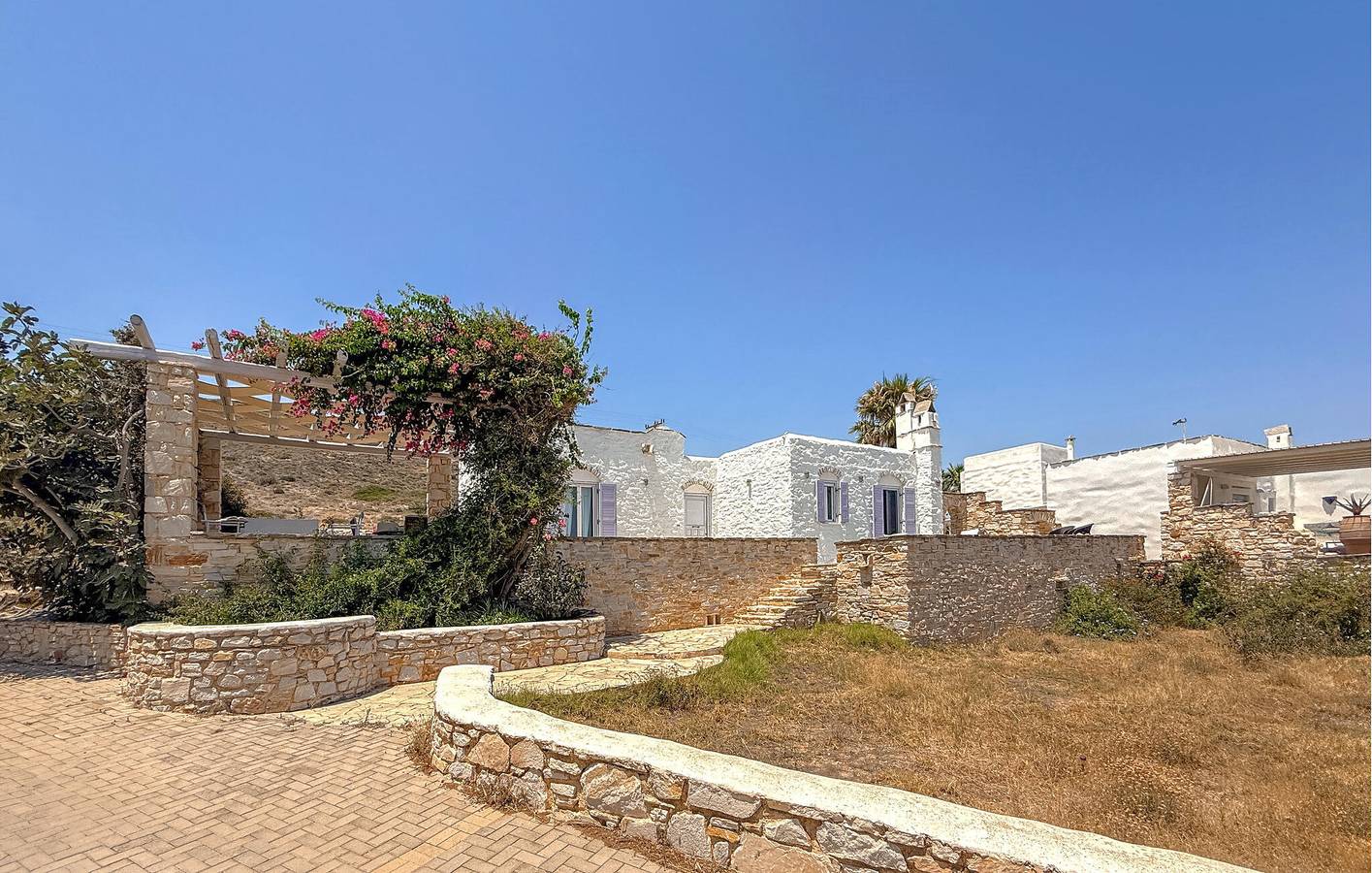 Water View Apt w/ Terrace & Internet, 2.5km from Beach in Paros