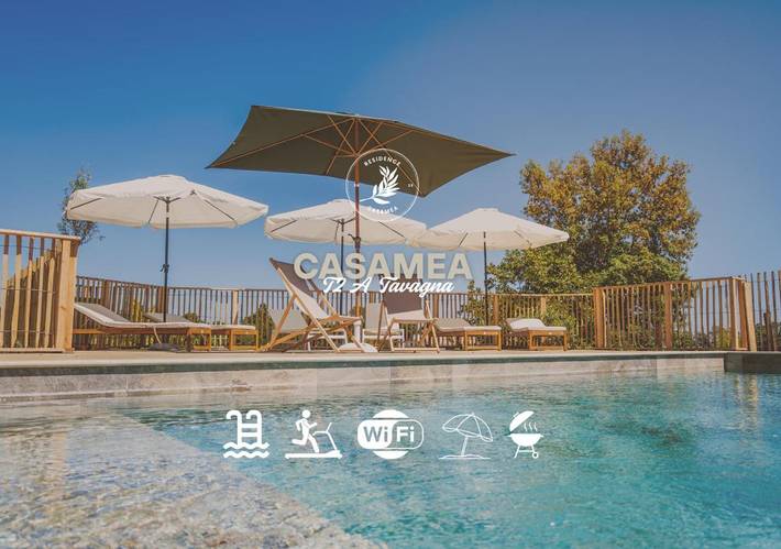 Appartement de vacances pour 4 personnes, avec piscine ainsi que jardin et terrasse