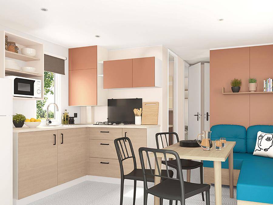Campasun International  - Mobilheim 6 personen - Mobilheim Tourtour - 33m² - 3 Schlafzimmer + Tv + A/C in Aups, Brignoles Region