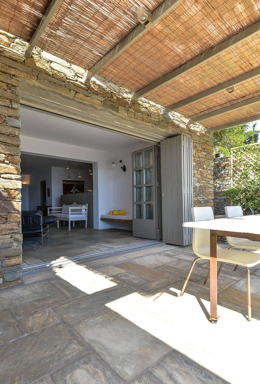 Lavish Tinos See Front Villa | Villa Areti  | 2 Bedrooms | Breathtaking Sea Views | Private Furnished Terrace with Shaded Outdoor Dining Area | Pet Friendly | Shared Outdoor Pool | Prime Location | Agios Romanos in Tinos