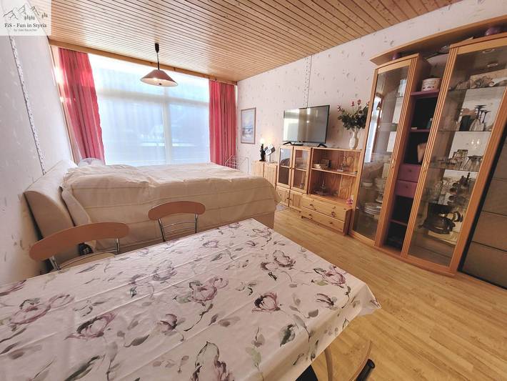 Ferienwohnung für 2 Personen, mit Balkon und Garten sowie Sauna und Ausblick in Tauplitz