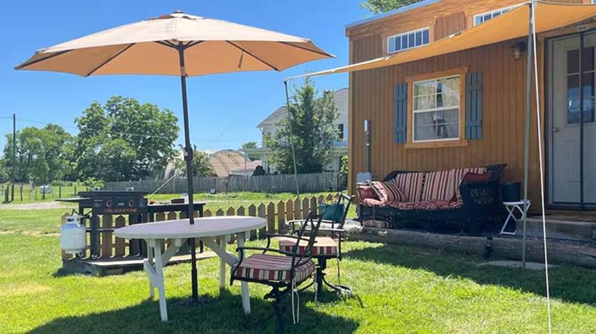 Camping para 4 personas, con vistas y jardín en Virginia