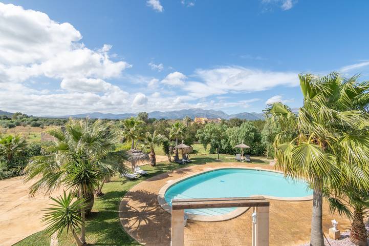 Villa 'Finca Aria - Wonderful' com vista para a montanha, piscina privada e Wi-Fi in Búger, Maiorca Centro