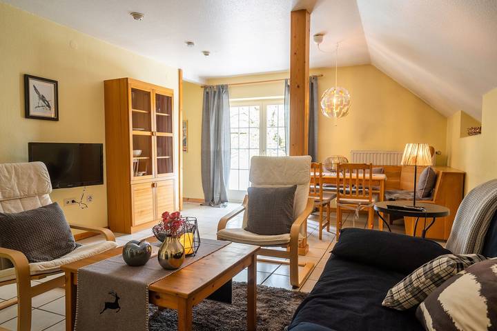 Appartement entier, Appartement « Ferienhof Homann Sauerland - Bh 4 » avec terrasse partagée et Wi-Fi in Nehden, Brilon
