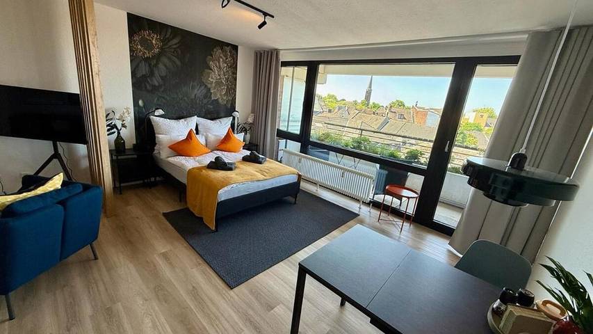 Ferienwohnung für 2 Personen, mit Balkon und Terrasse sowie Ausblick in Moers - 2