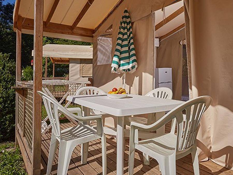 Camping Les Amiaux  - Safarizelt 5 personen - Eco Lodge | 2 Zi. | 4/5 Pers. | Ohne Bad in Saint-Jean-de-Monts, Vendée