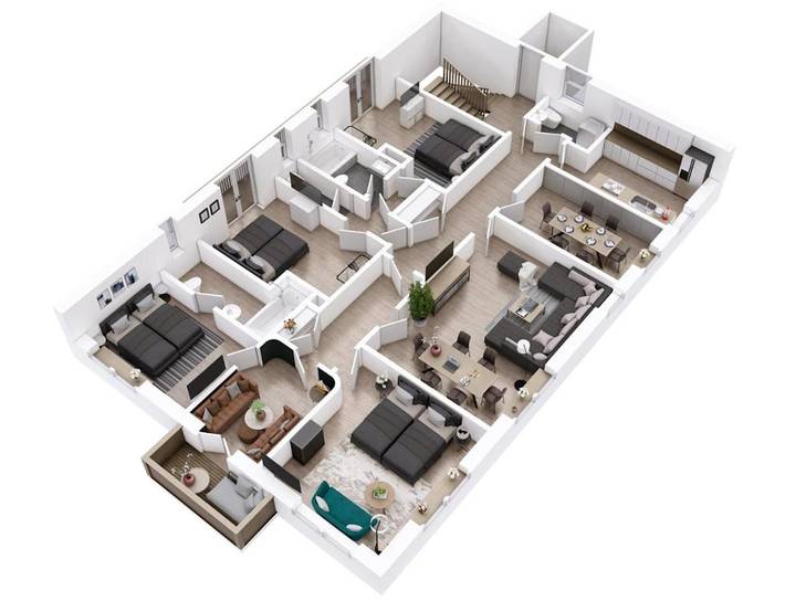 Ferienwohnung für 10 Personen, mit Ausblick und Terrasse - 1