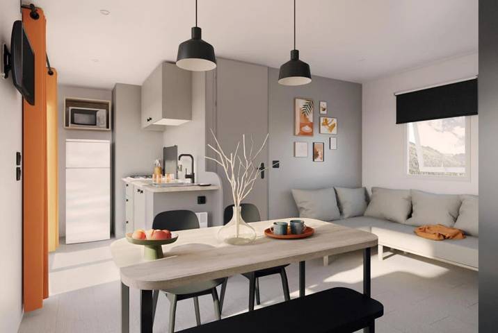 Mobil home pour 6 personnes, avec bassin pour enfant à Callas - 4