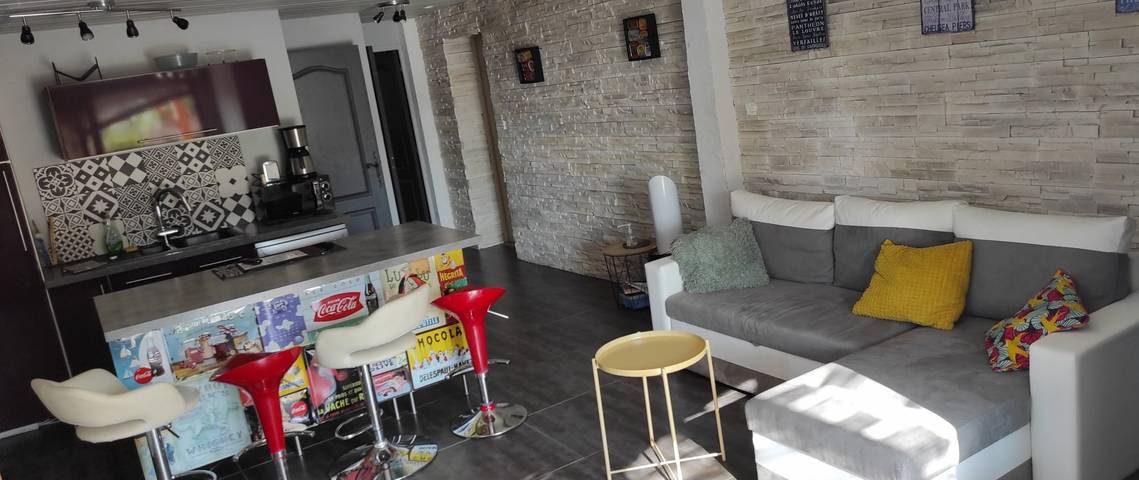 Appartement de vacances pour 4 personnes, avec jardin