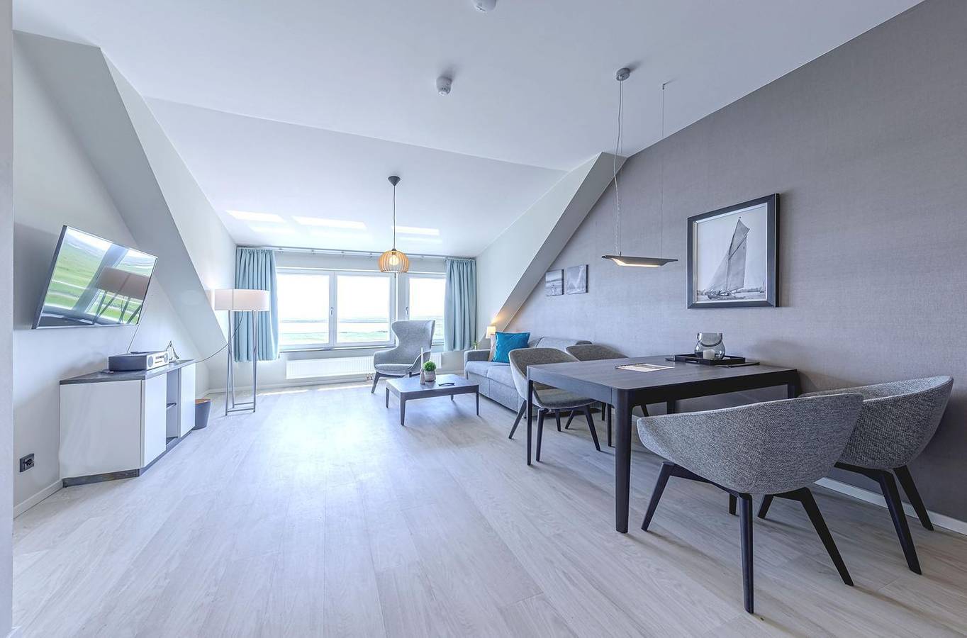 Ganze Wohnung, Traumhaftes 5- Sterne Ferienapartment Seebadperle mit Blick auf den Saaler Bodden in Wustrow, Fischland