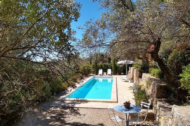 Provençal cottage cottage with a private pool in Seillans, Draguignan region