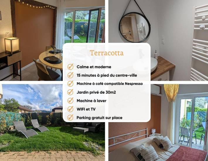 Gîte pour 4 personnes, avec terrasse et jardin à Thonon-les-Bains