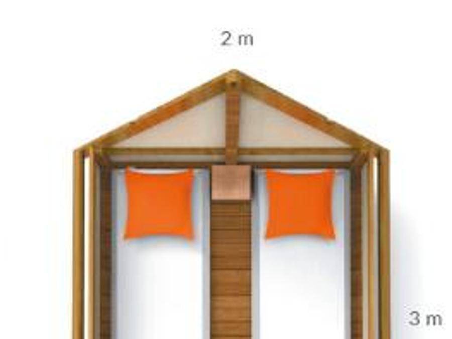 Camping Le Beau Vezé - Lodge 2 personen - Lodge Mini Cannelle 6m² max 2 Personen in Carqueiranne, Toulon Region