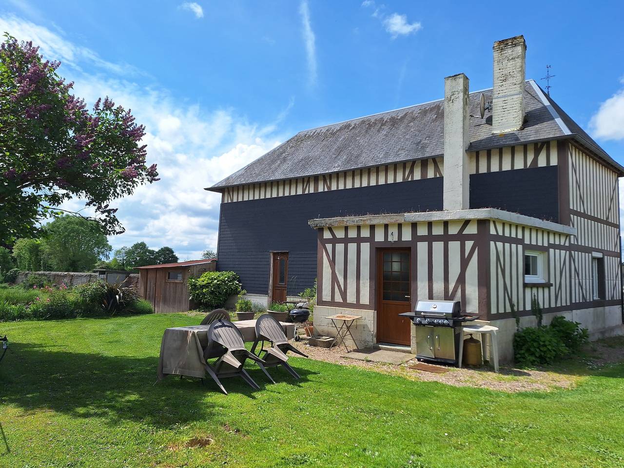 Ferienhaus „L’échappée Belle“ mit Wlan in Fresne-Cauverville, Bernay und Umgebung