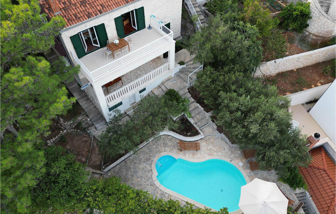 Ferienhaus für 8 Personen mit Pool in Postira, Brac