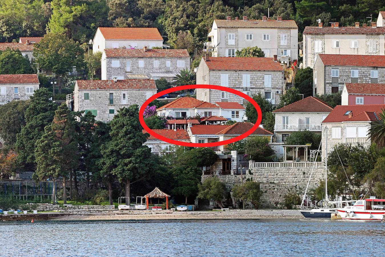 Ganze Wohnung, 2-Zimmer-Ferienwohnung am Strand Korcula A-9321-c in Korčula (Dalmatien), Korcula