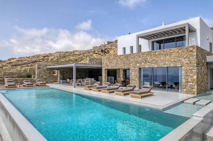 Maison de vacances pour 12 personnes, avec terrasse ainsi que jacuzzi et jardin dans Mykonos