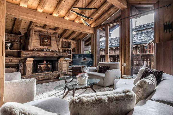 Chalet pour 10 personnes, avec sauna ainsi que vue et balcon dans Courchevel 1850