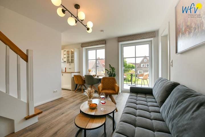 Ferienwohnung für 4 Personen, mit Balkon und Garten sowie Sauna auf Langeoog