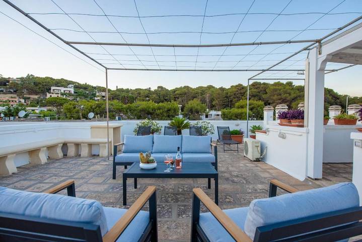 Casa sulla spiaggia per 7 persone, con terrazza e panorama in Salento