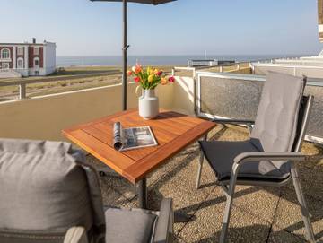 Ferienwohnung für 2 Personen, mit Balkon an der Nordsee