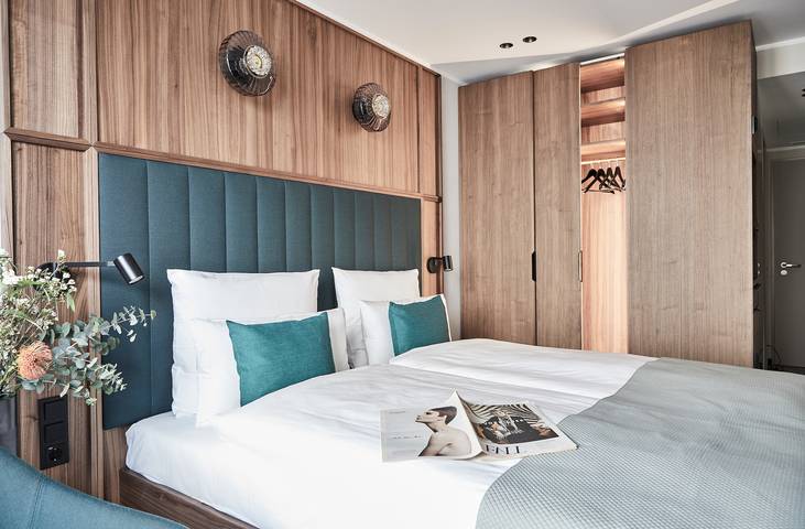 Zimmer für 2 Personen, mit Balkon und Sauna