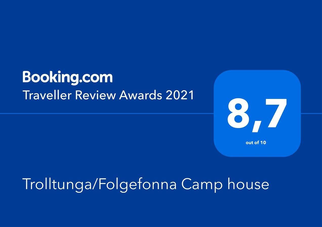 Trolltunga/Folgefonna Camp house in Hardangerfjord