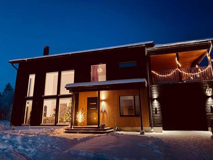 Ferienwohnung für 8 Personen, mit Garten und Ausblick sowie Sauna, kinderfreundlich in Rovaniemi