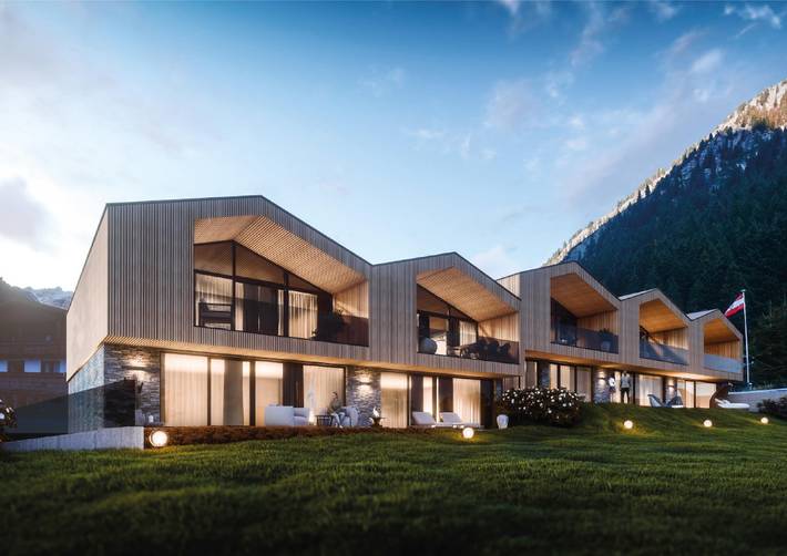 Ferienhaus für 4 Personen, mit Balkon und Whirlpool sowie Terrasse und Garten in Tiroler Oberland