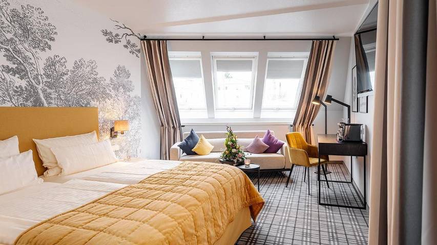 Hotel für 3 Personen, mit Terrasse und Garten sowie Sauna und Ausblick in Bückeburg