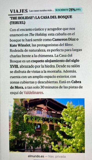 Casa rural con piscina para 12 personas, con vistas además de jardín y piscina, Se admiten mascotas en Provincia de Teruel