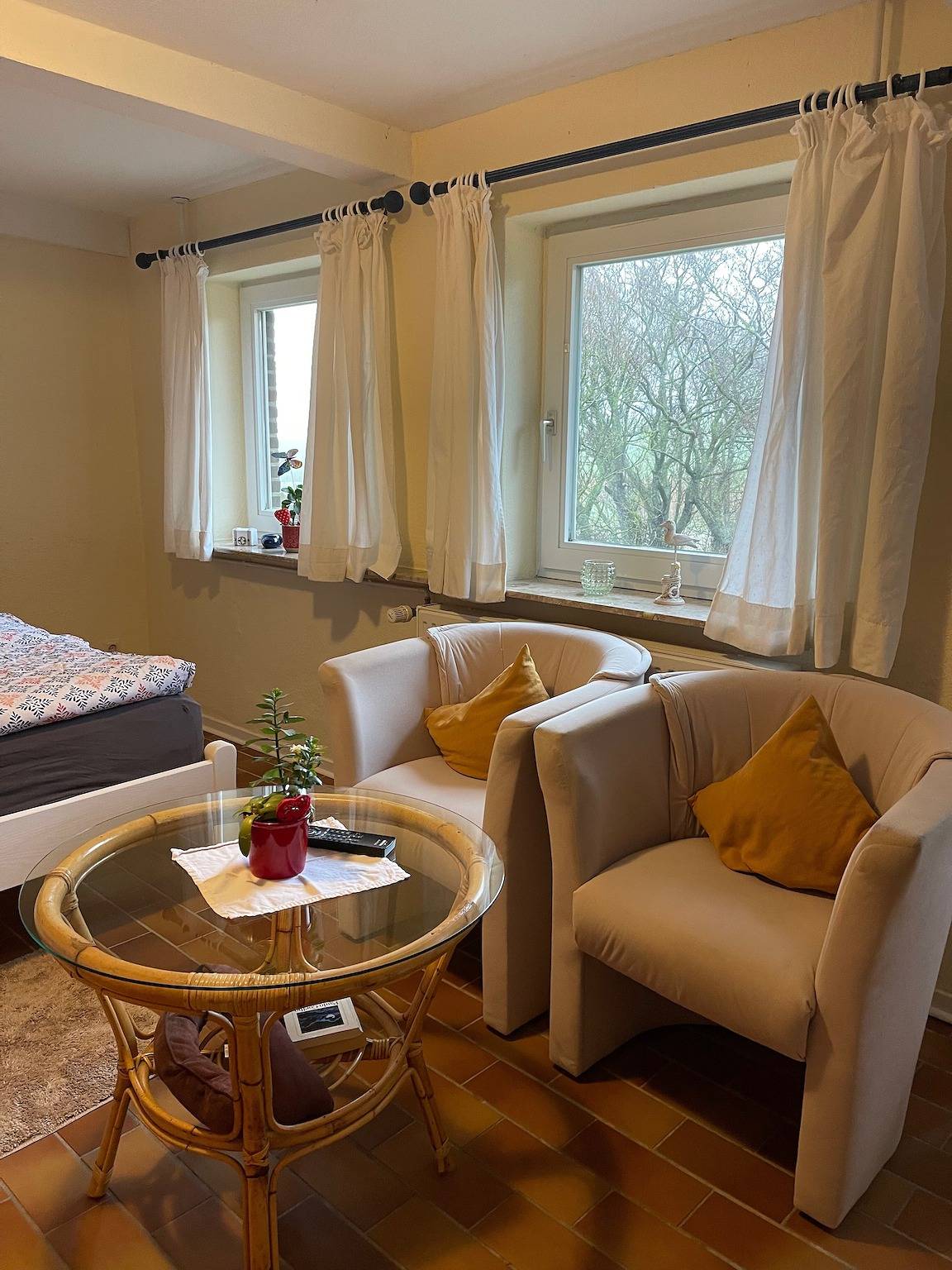 Ganzes Studio, Studio 'Hof Woogebreeg -1-raum' mit privater Terrasse, Gemeinschaftsgarten und Wi-Fi in Dagebüll, Nordseeküste
