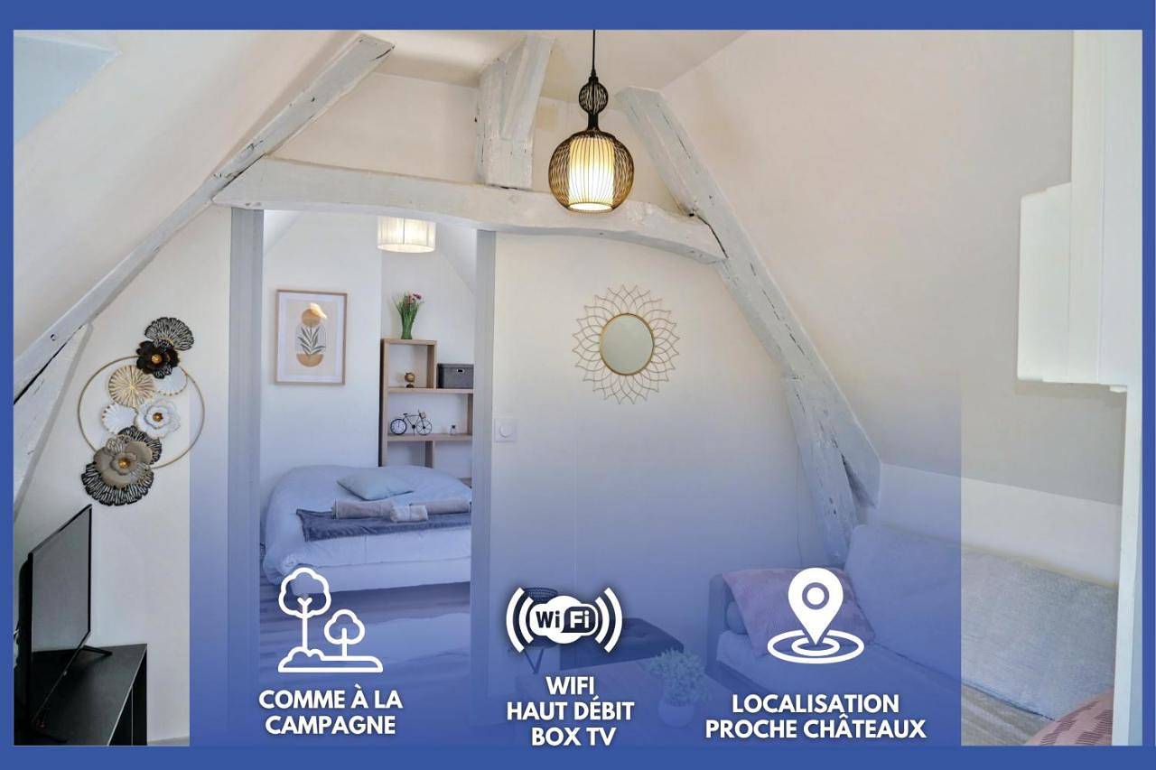 Appartement entier, Tranquillité, Parking, Proche Châteaux de la Loire in Saint-Gervais-la-Forêt, Région de Blois
