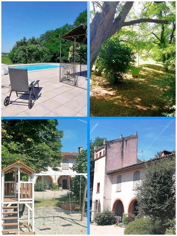 Maison d’hôte pour 9 personnes, avec Terrasse et Jardin ainsi que Piscine et Vue à Castelsarrasin