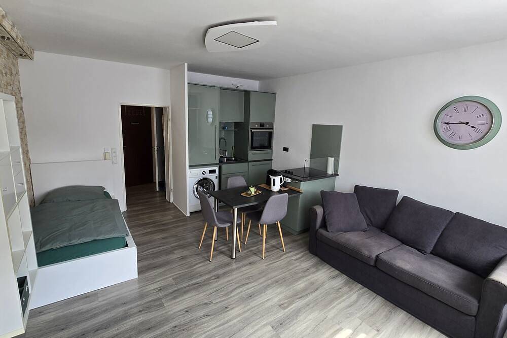 Appartement entier, Modern studio with a view of the Rhine in Homberg/Ruhrort/Baerl, Duisbourg