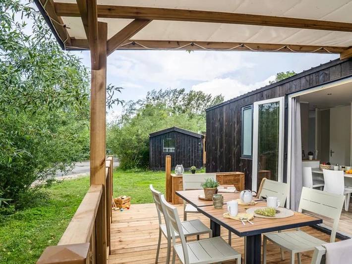 Camping Slow Village Breizh Légendes - Mobilhome 6 personnes - Cottage Premium Vue Mer 3 Ch. in Plounéour-Brignogan-Plages, Région de Brest