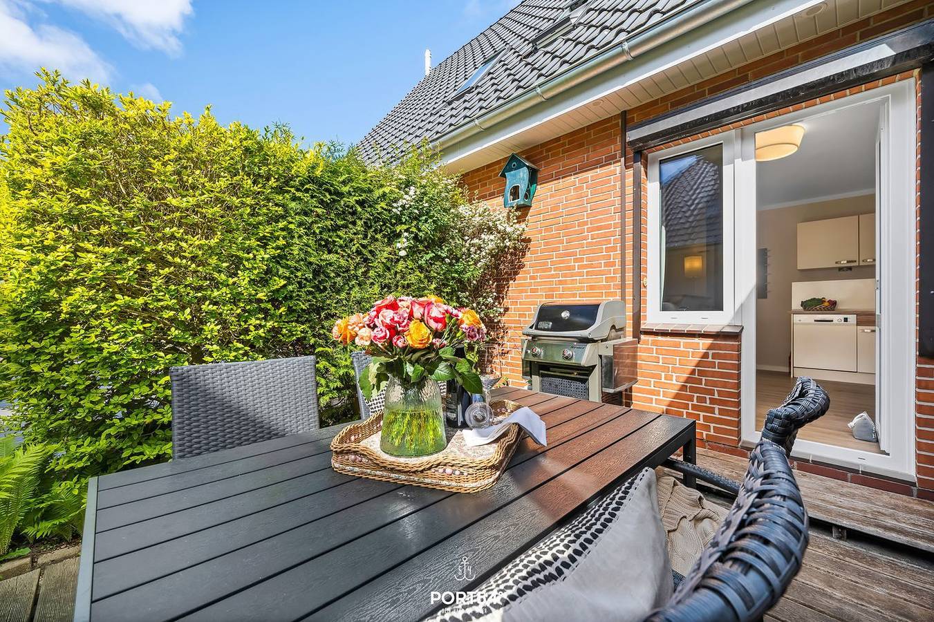 Ganze Wohnung, Ferienwohnung Windjammer 5 in St. Peter-Ording - mit Terrasse und Gemeinschaftsgarten in St. Peter-Bad, St. Peter-Ording