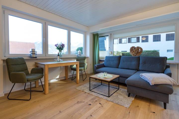 Ferienwohnung für 4 Personen, mit Balkon und Terrasse sowie Garten in Obermaiselstein