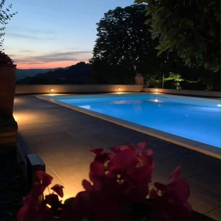 Ferienhaus für 6 Personen, mit Ausblick und Garten sowie Pool