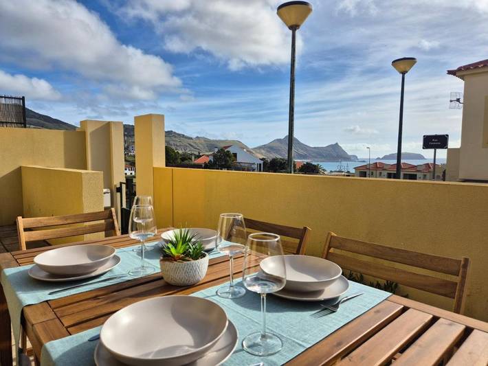 Apartamento de férias para 4 pessoas, com terraço e vista em Porto Santo
