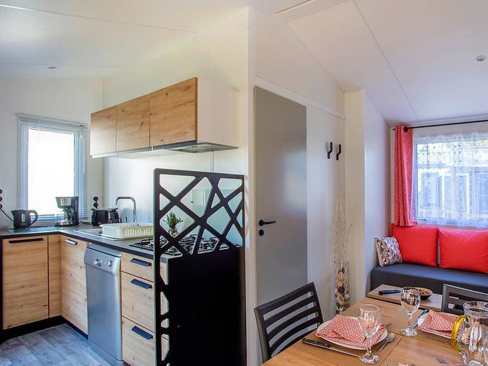 Camping Au Pigeonnier - Mobilheim 6 personen - Premium 3 Ch in Le Château-d'Oléron, Côte de Beauté