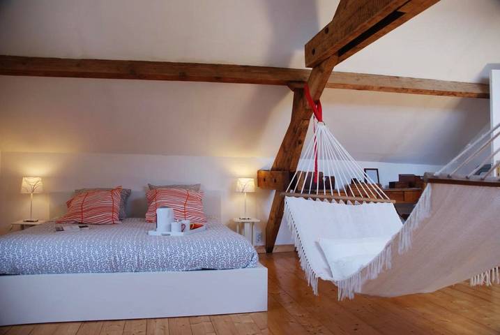 Chambre d’hôte pour 4 personnes, avec vue et jardin à Couëron