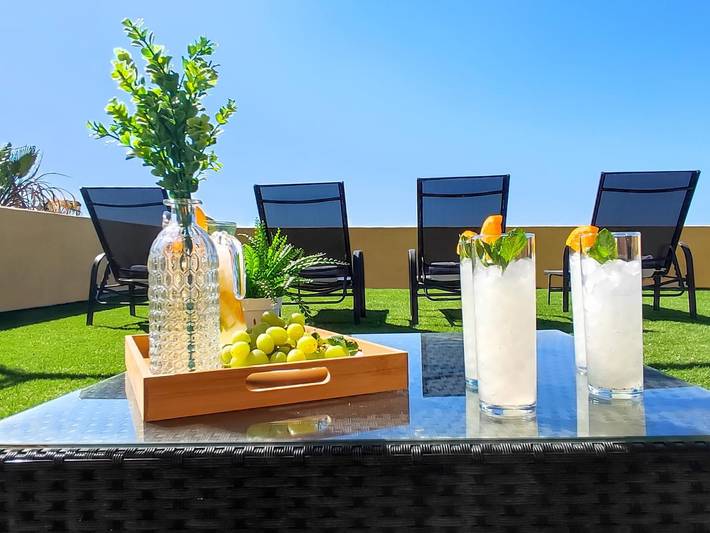 Appartement de vacances pour 9 personnes, avec vue sur l’océan et balcon/terrasse à Malaga