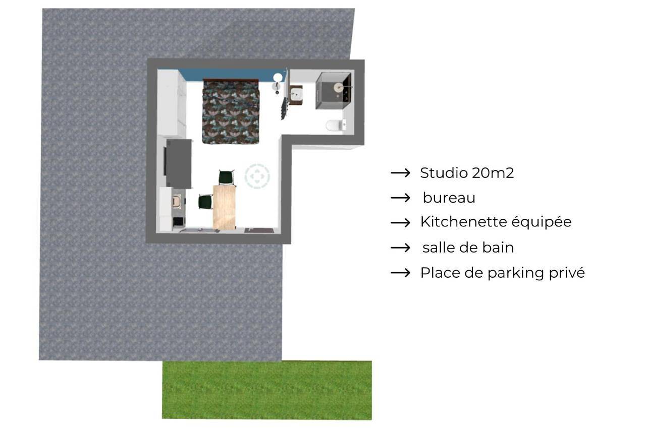 Appartement entier, Montino - Studio 5 min du circuit - Parking - Wifi in Mulsanne, Sarthe