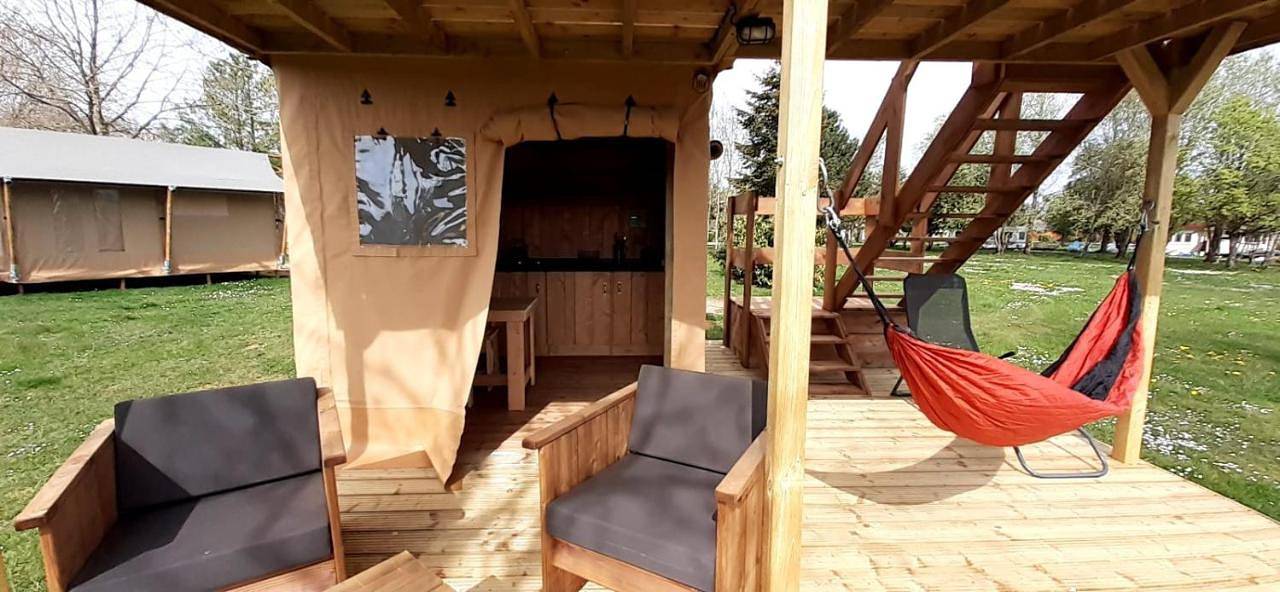 Tente Cabane du Camping Hautoreille in Bannes, Haute-Marne