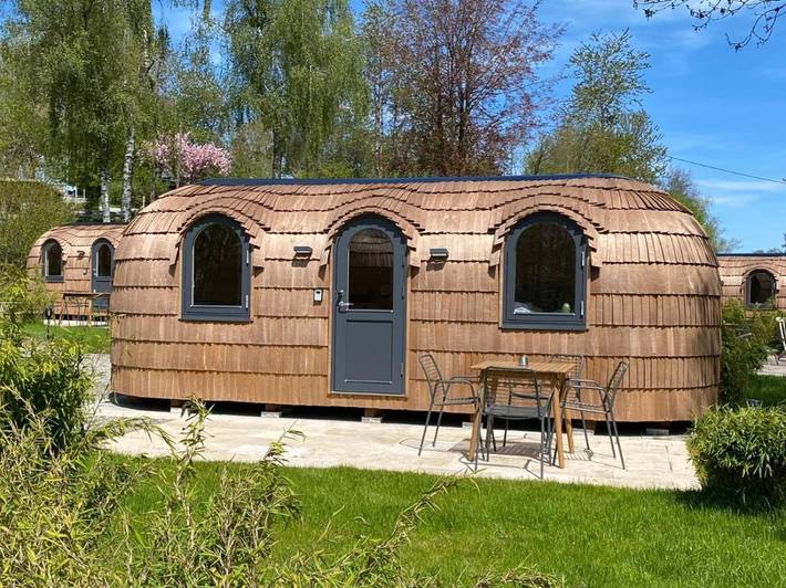 Camping für 2 Personen, mit Terrasse und Garten sowie Sauna und Seeblick im Allgäu