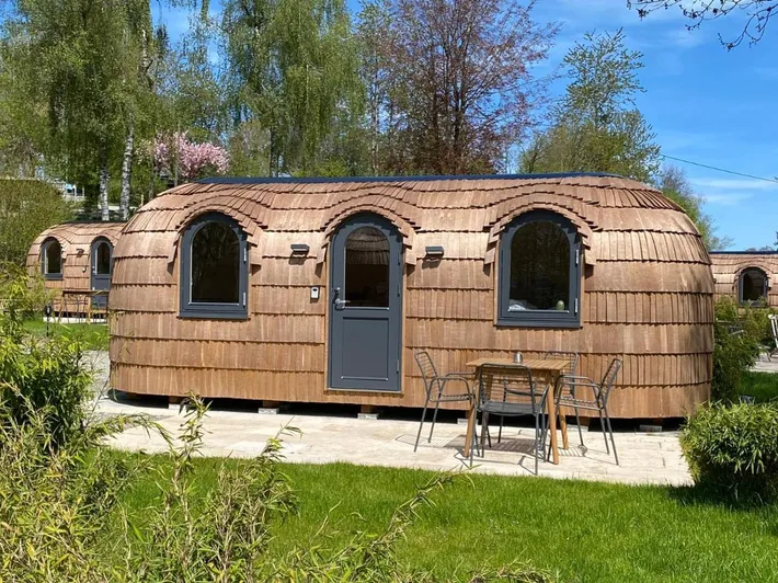 Camping für 2 Personen, mit Sauna und Garten sowie Seeblick und Ausblick, mit Haustier - 1