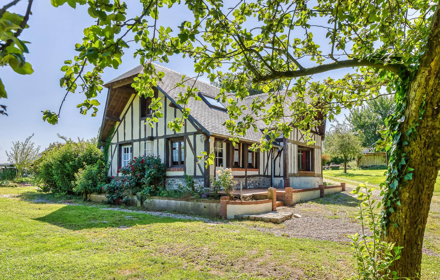 Gezellig appartement met WiFi, TV, parkeerplaats & tuin in de buurt van Angerville-l'Orcher in Saint-Philibert-de-la-Lézarde, Le Havre en omgeving