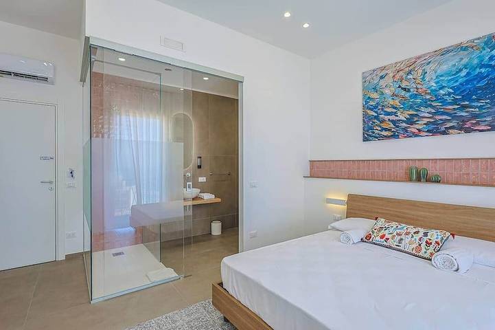 Balkon mit Wow-Aussicht • Panorama-Dusche in Sciacca, Agrigento Provinz
